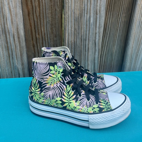 Converse Chuck Taylor All Star Jungle Platform Sneakers Youth size 2. - Picture 2 of 13